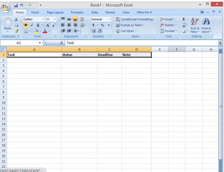 make a list in excel