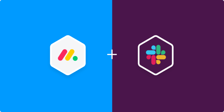 logos monday + slack