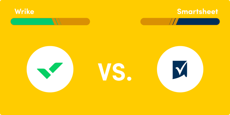 Wrike vs. Smartsheet with logos