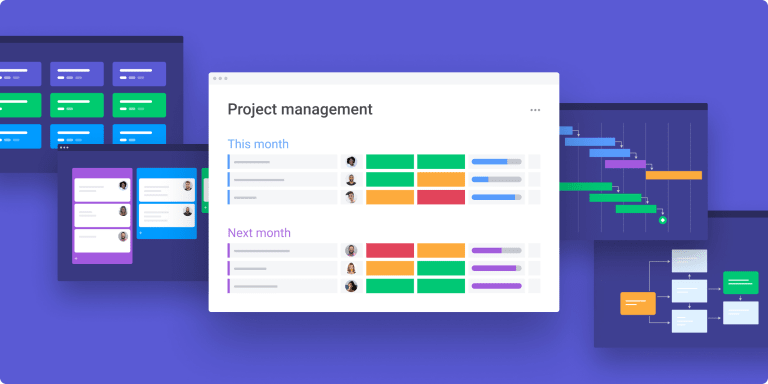 screenshot of monday vs basecamp dashboard used for comparison between different tools for project management