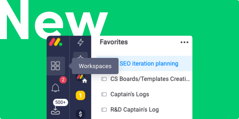 New workspace button feature