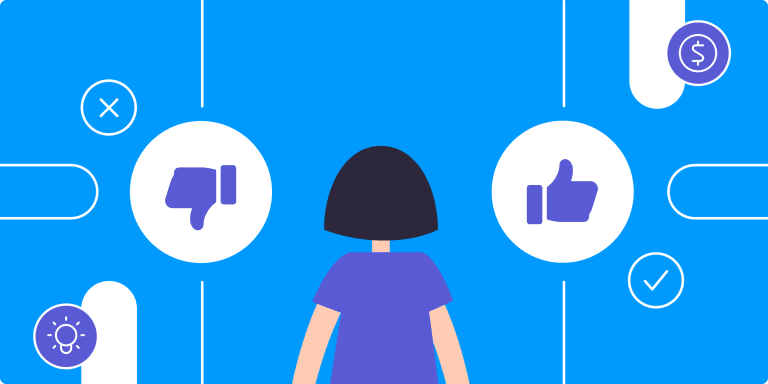 Wrike alternative, illustration of person looking at different project management tools