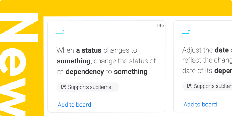 Dependencies recipes support subitems