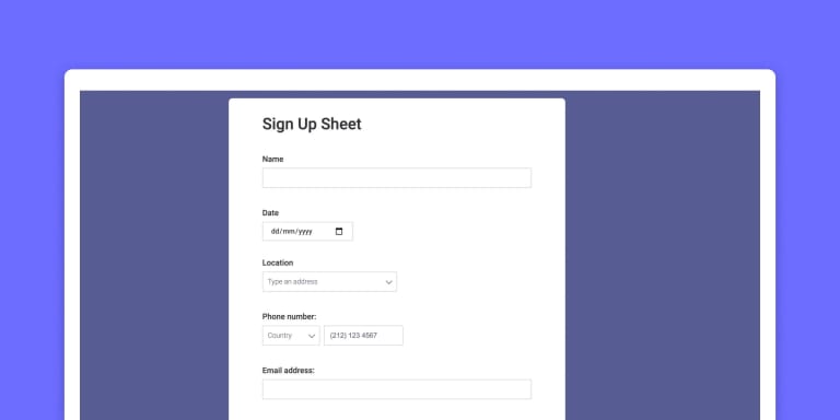 Easy-to-use sign-up sheet template