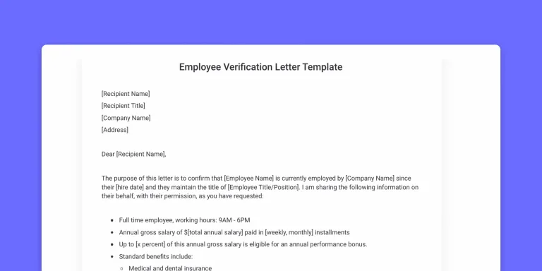 Proof Of Employment Letter Template Australia