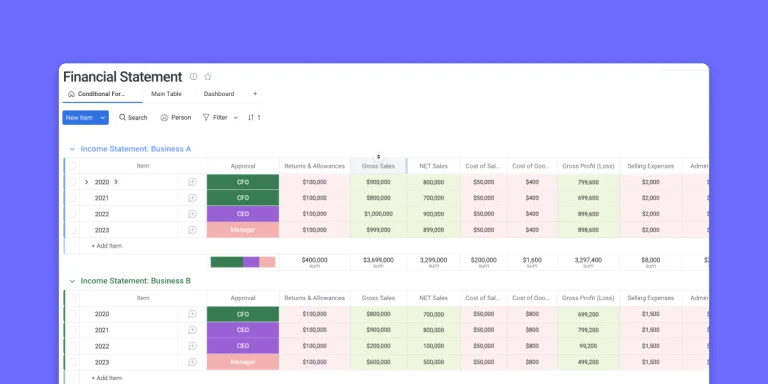 Easy to use cash flow statement template