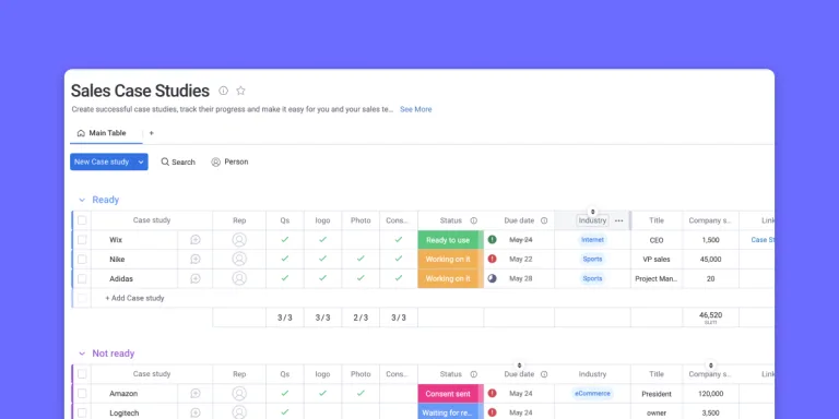 Excel sales training template