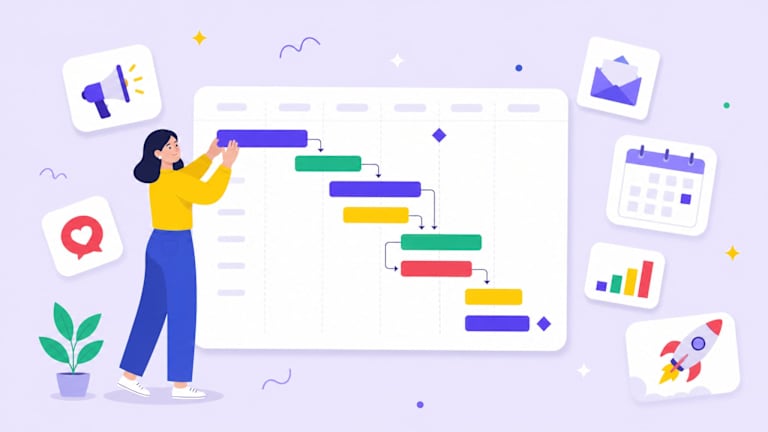 Marketing Gantt chart plan smarter campaigns with visual timelines