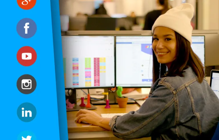 woman working at her desk