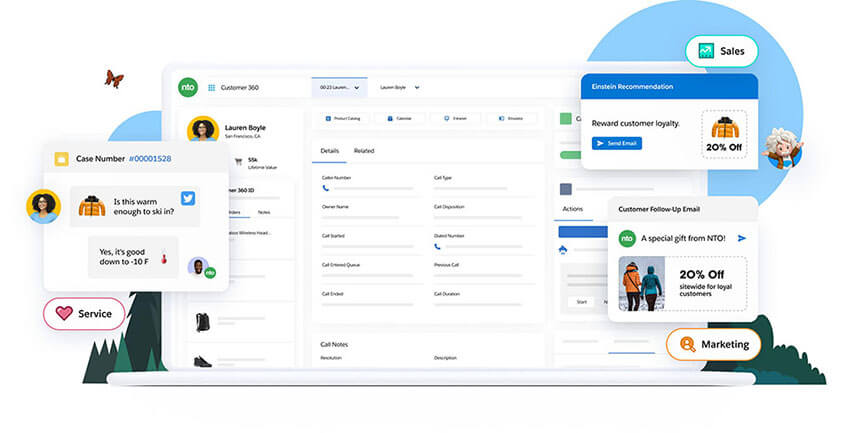 salesforce CRM customer 360 view 