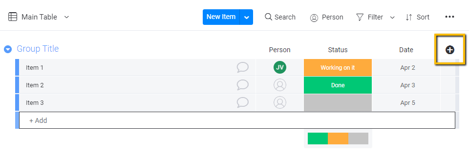 How to add a column in monday.com