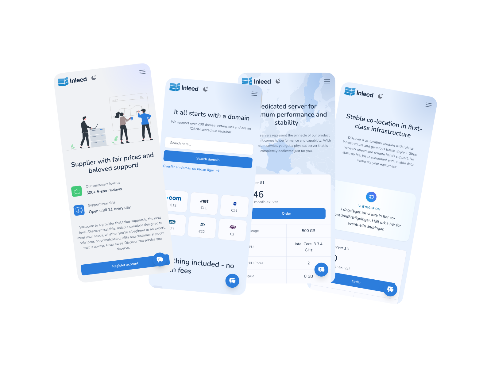 Inleed — Corporate Hosting Website project image