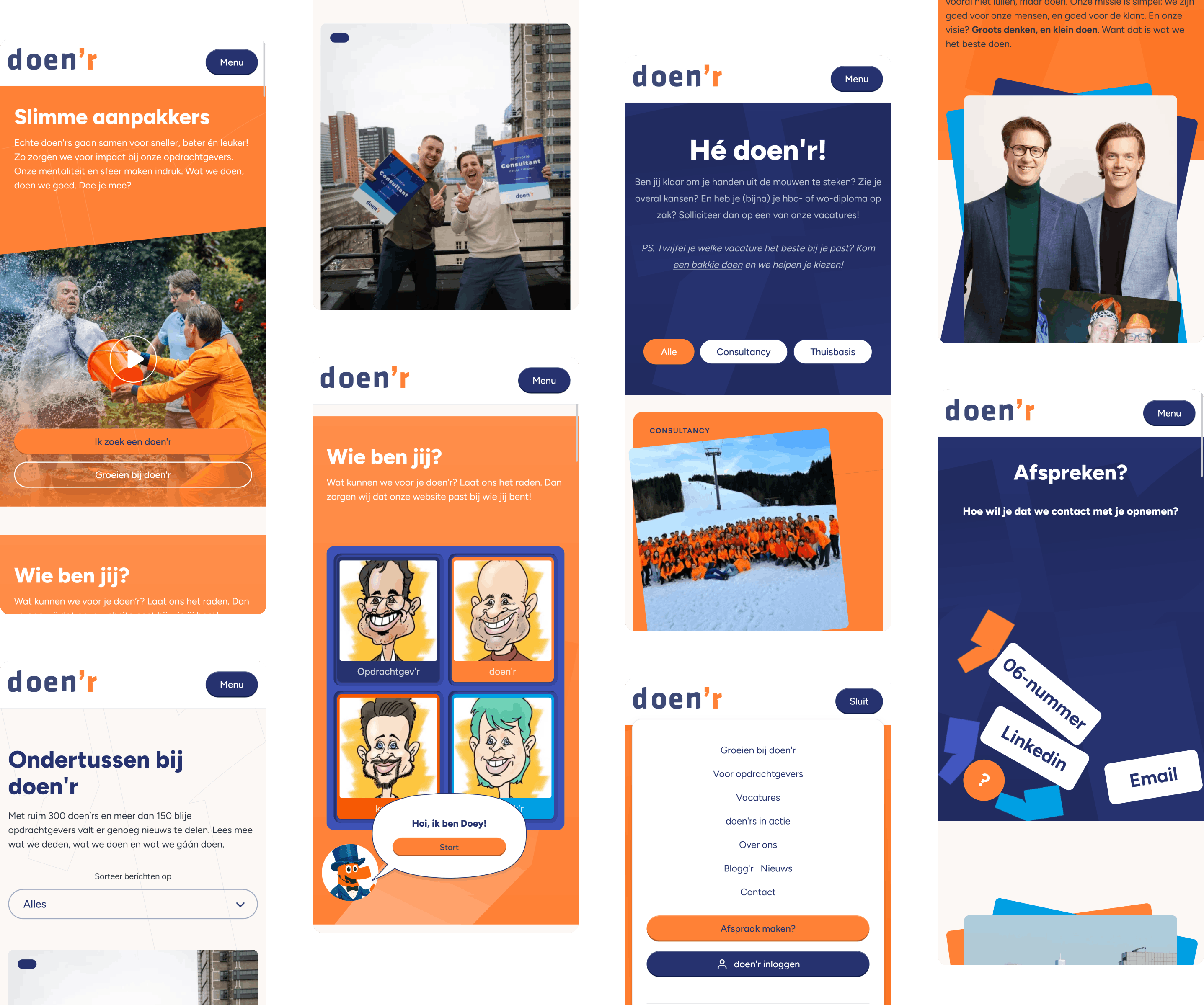 Mobile mockup for Doen-R.nl