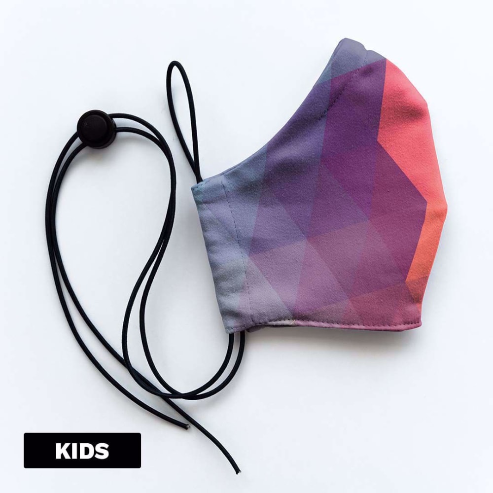 Mondmasker Cup Kids Color block met elastiek en stopper voor kinderen