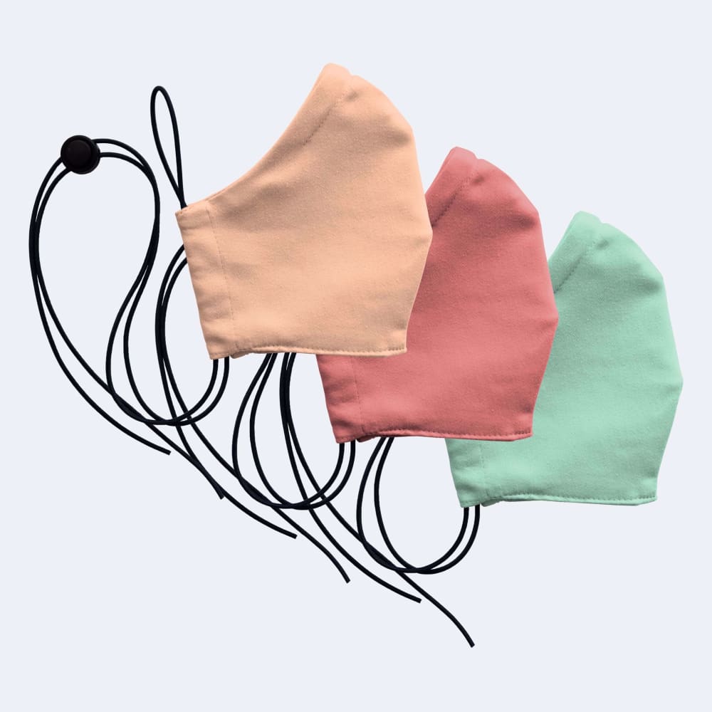Mondmasker Cup 3x: Peach, Salmon, Mint
