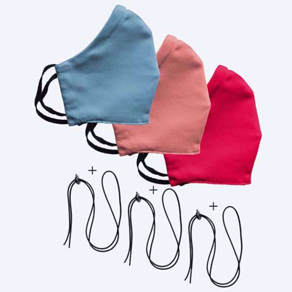 Mondmasker Duo 3x: Sky, Salmon, Crazy Red
