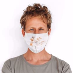 Mondmasker Dried flowers met linten