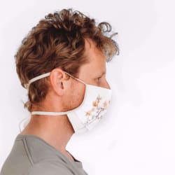 Mondmasker Dried flowers met linten
