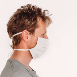 Mondmasker Wit met Linten voor Volwassenen
