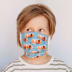 Mondmasker met camperpatroon met Linten voor Kinderen