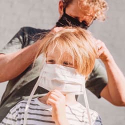 Mondmasker Snow met Linten voor Kinderen