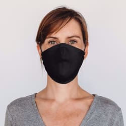 Mondmasker Cup Kids Zwart met elastiek en stopper