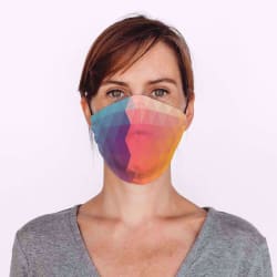 Mondmasker Cup Kids Color block met elastiek en stopper voor kinderen