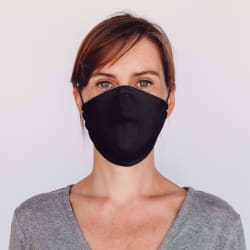 Mondmasker Duo Kids Zwart met elastiek en stopper