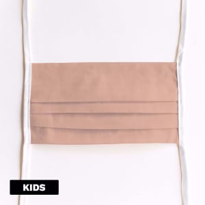 Mondmasker Kids Coral pink met linten Mondmasker Kids Coral pink met linten