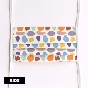Mondmasker Kids Faded blob met linten Mondmasker Kids Faded blob met linten