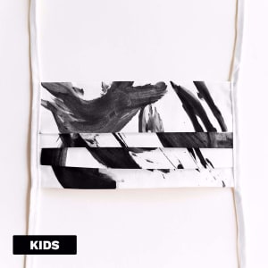 Mondmasker Kids Inky blacks met linten Mondmasker Kids Inky blacks met linten