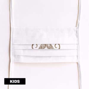 Mondmasker Kids Moustache met linten Mondmasker Kids Moustache met linten