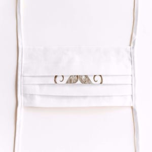 Mondmasker Moustache met linten Mondmasker Moustache met linten