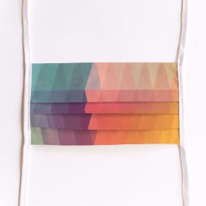 Mondmasker Color Block met linten Mondmasker Color Block met linten