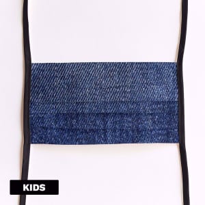 Mondmasker Kids Jeans met linten Mondmasker Kids Jeans met linten