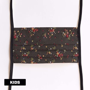 Mondmasker Kids Polka leaves met linten Mondmasker Kids Polka leaves met linten