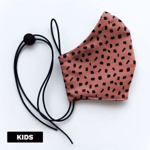 Mondmasker Cup Kids Terrazzo cotta met elastiek en stopper voor kinderen Mondmasker Cup Kids Terrazzo cotta met elastiek en stopper voor kinderen