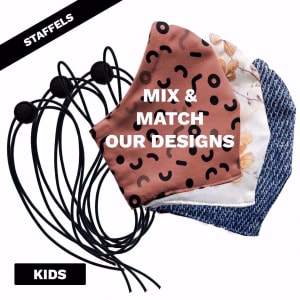 Mondmasker Cup Kids Prints met elastiek en stopper voor Kinderen Mondmasker Cup Kids Prints met elastiek en stopper voor Kinderen