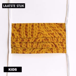 Mondmasker Kids Mustard sweater met linten Mondmasker Kids Mustard sweater met linten