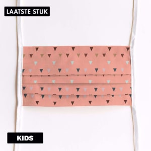 Mondmasker Kids Salmon flags met linten Mondmasker Kids Salmon flags met linten