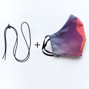 Mondmasker Duo Color block met elastiek en stopper voor Volwassen Mondmasker Duo Color block met elastiek en stopper voor Volwassen