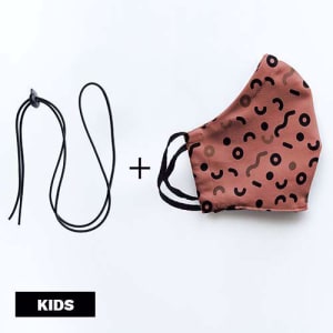 Mondmasker Duo Kids Curly red met elastiek en stopper voor kinderen Mondmasker Duo Kids Curly red met elastiek en stopper voor kinderen