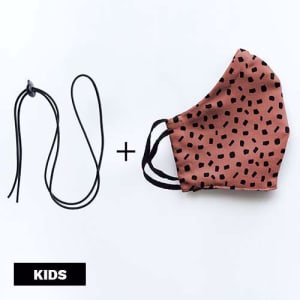 Mondmasker Duo Kids Terrazzo cotta met elastiek en stopper voor kinderen Mondmasker Duo Kids Terrazzo cotta met elastiek en stopper voor kinderen