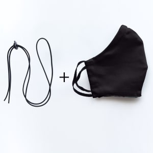Mondmasker Duo Zwart met elastiek en stopper voor Volwassen Mondmasker Duo Zwart met elastiek en stopper voor Volwassen