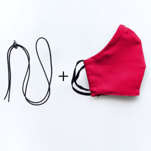 Mondmasker Duo Crazy Red met elastiek en stopper voor Volwassen Mondmasker Duo Crazy Red met elastiek en stopper voor Volwassen