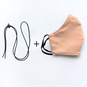 Mondmasker Duo Soft Peach met elastiek en stopper voor Volwassen Mondmasker Duo Soft Peach met elastiek en stopper voor Volwassen