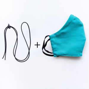 Mondmasker Duo Cyan met elastiek en stopper voor Volwassen Mondmasker Duo Cyan met elastiek en stopper voor Volwassen
