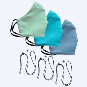 Mondmasker Duo 3x: Mint, Cyan, Sky Mondmasker Duo 3x: Mint, Cyan, Sky