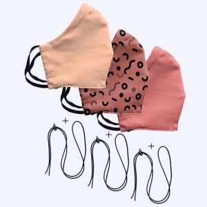 Mondmasker Duo 3x: Soft Peach, Curly Red, Salmon Mondmasker Duo 3x: Soft Peach, Curly Red, Salmon