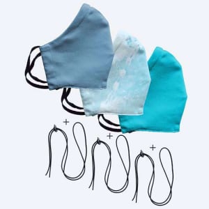 Mondmasker Duo 3x: Sky, Blue Wave, Cyan Mondmasker Duo 3x: Sky, Blue Wave, Cyan